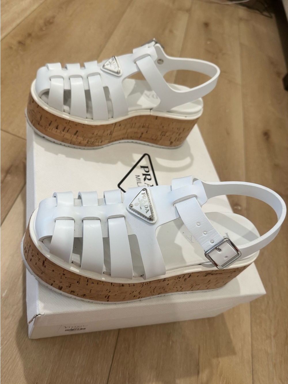 Prada Monolith Wedges